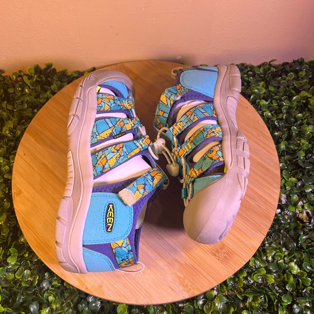š„ NEW KEEN NEWPORT H2 ORANGE BLUE WATER SANDALS BIG KIDS SIZE 5 - Picture 6 of 9